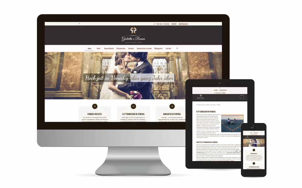Webdesign mit WordPress für Heiraten in Venedig