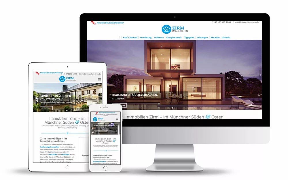 Webdesign für Immobilien-Makler mit WordPress erstellt