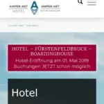 Webseite responsive Ansicht iPhone Amper Art Hotel