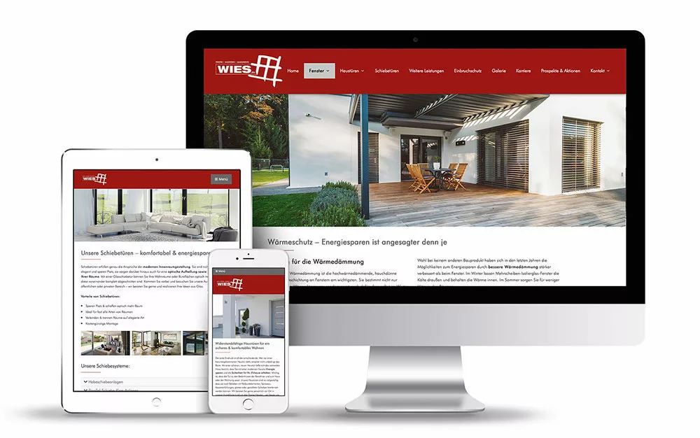 Webdesign für Handwerker, Webseite für die Wies Elementec GmbH