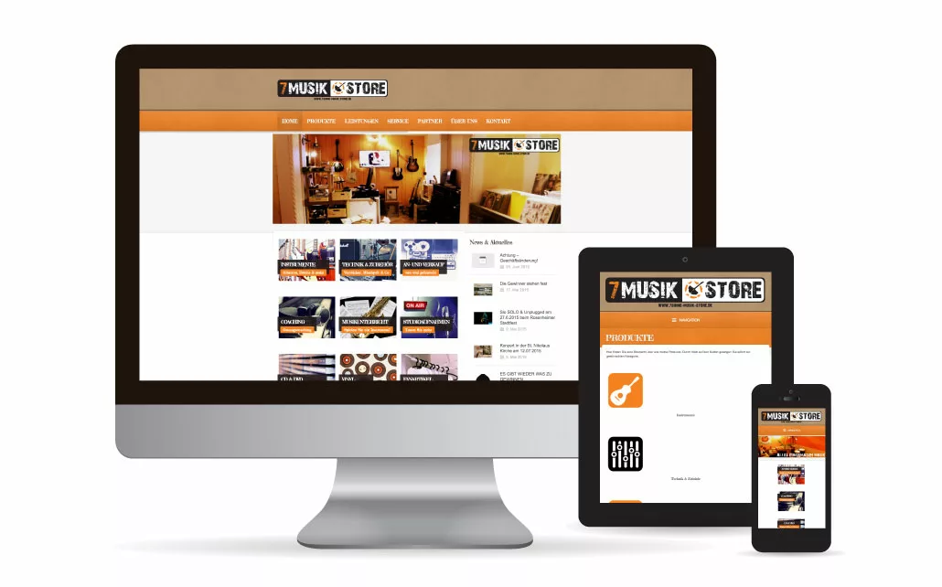 Webdesign WordPress 7 Music Store
