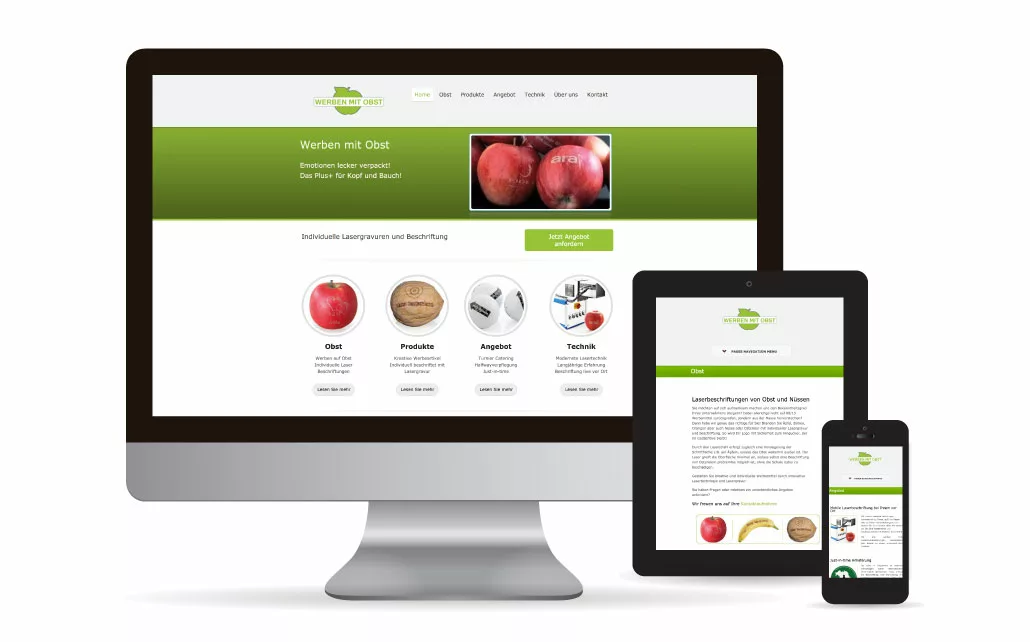 Webdesign WordPress Werben mit Obst